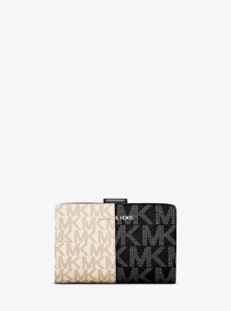 Cartera mediana Jet Set con logotipo bicolor