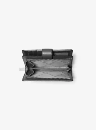 Cartera mediana Jet Set con logotipo bicolor