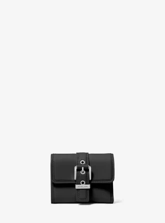 Cartera pequeña de cuero Colby de tres pliegues