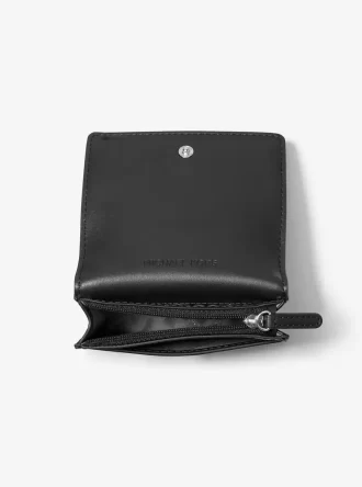 Cartera pequeña de piel granulada Carson
