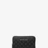 Cartera pequeña de piel granulada con tachuelas Jet Set