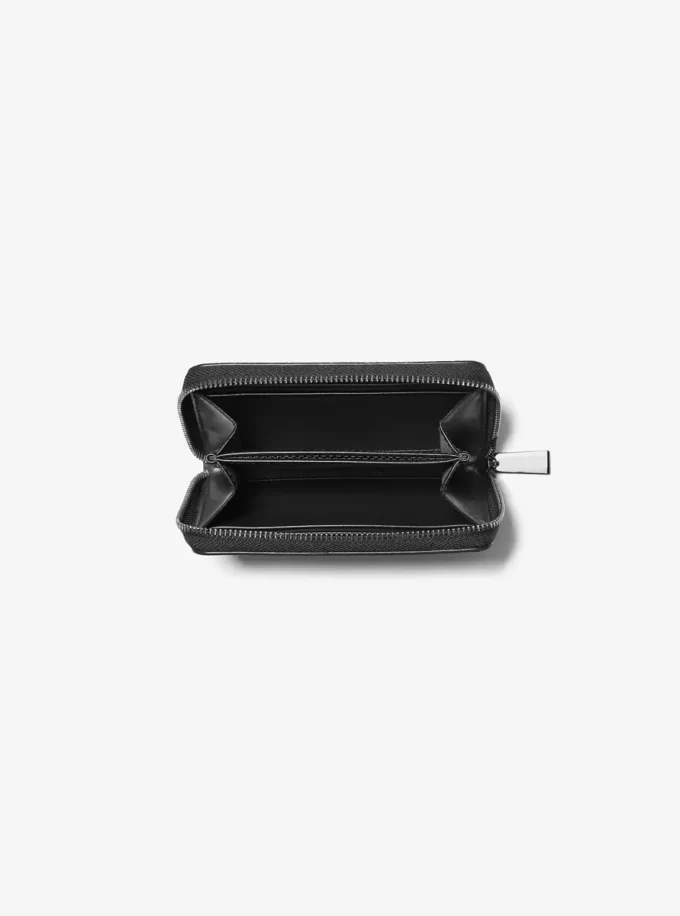 Cartera pequeña de piel granulada con tachuelas Jet Set