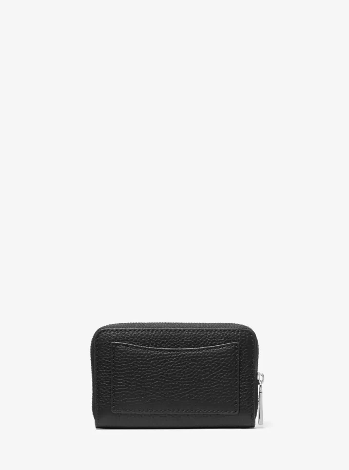 Cartera pequeña de piel granulada con tachuelas Jet Set