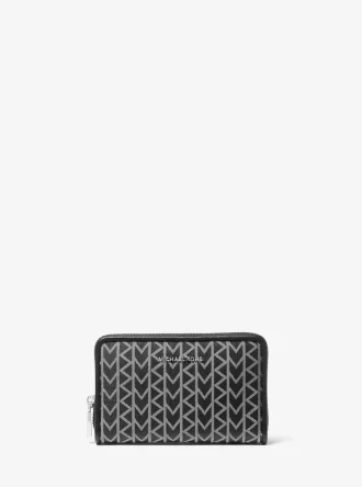 Cartera pequeña Jet Set MK2000 con logo jacquard