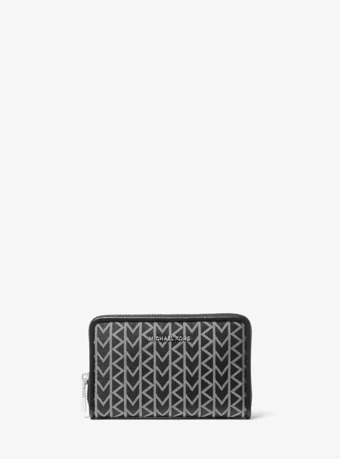 Cartera pequeña Jet Set MK2000 con logo jacquard
