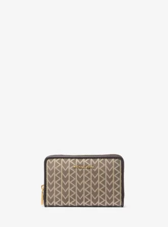 Cartera pequeña Jet Set MK2000 con logo jacquard