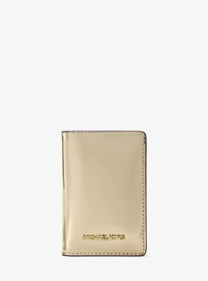 Cartera pequeña plegable metálica Jet Set Cartera pequeña plegable metálica Jet Set