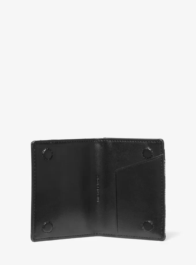 Cartera plegable con logo de Cooper en jacquard Cartera plegable con logo de Cooper en jacquard