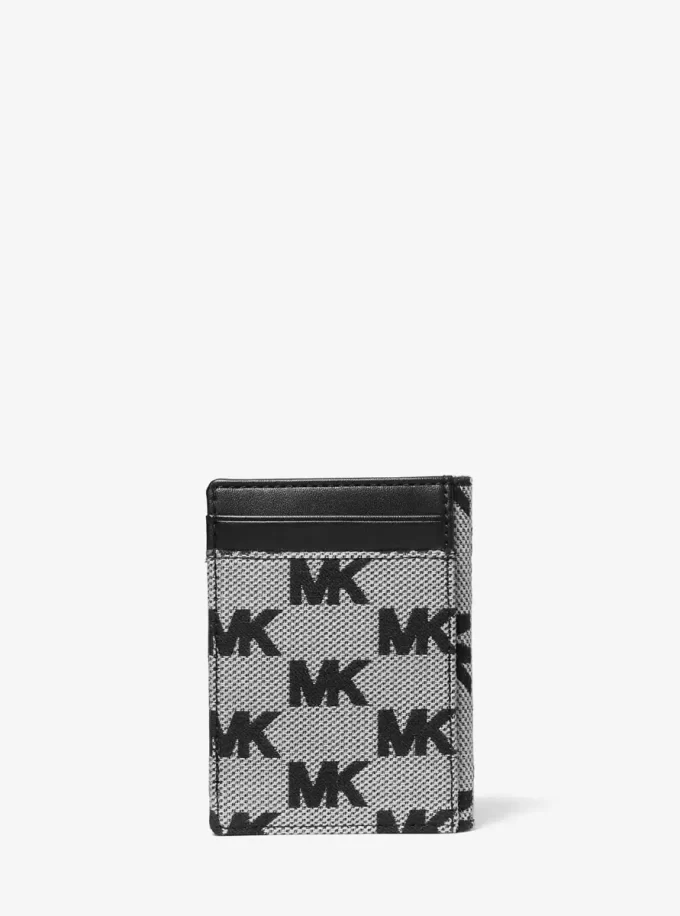 Cartera plegable con logo de Cooper en jacquard Cartera plegable con logo de Cooper en jacquard