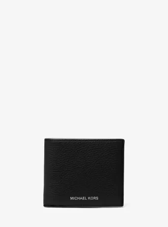 Cartera plegable de piel granulada Cooper
