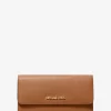 Cartera plegable de piel granulada Jet Set Travel