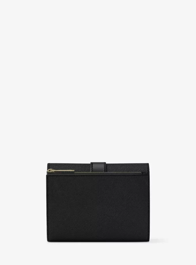Cartera plegable de piel saffiano mediana Greenwich Cartera plegable de piel saffiano mediana Greenwich