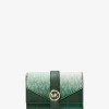 Cartera plegable de tres pliegues con el logotipo distintivo degradado mediano de Greenwich Cartera plegable de tres pliegues con el logotipo distintivo degradado mediano de Greenwich