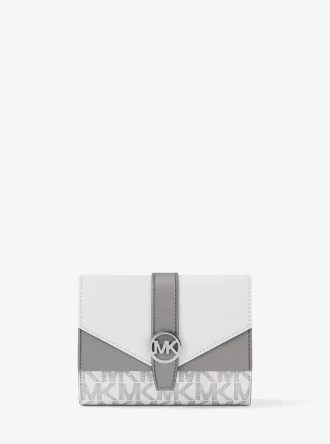 Cartera plegable mediana con el logo de la firma de Greenwich