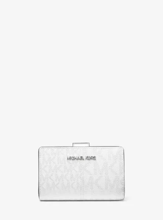 Cartera plegable mediana con logotipo de Jet Set Travel