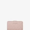 Cartera plegable mediana Jet Set con el logotipo de la firma Cartera plegable mediana Jet Set con el logotipo de la firma