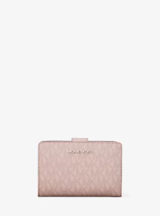 Cartera plegable mediana Jet Set con el logotipo de la firma