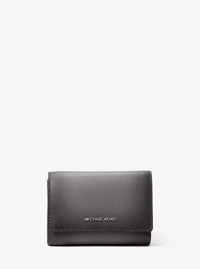 Cartera triple Bryant mediana de piel bruñida