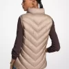 Chaleco plegable de nailon con estampado de logotipo acolchado Chevron