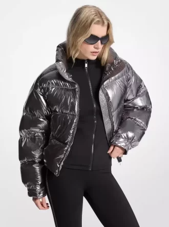 Chaqueta acolchada Ciré de nailon metalizado