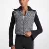 Chaqueta acolchada con logo gráfico y punto