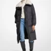 Chaqueta acolchada con ribete de piel sintética