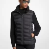 Chaqueta acolchada de nailon y punto Chaqueta acolchada de nailon y punto