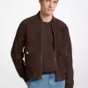 Chaqueta bomber de ante