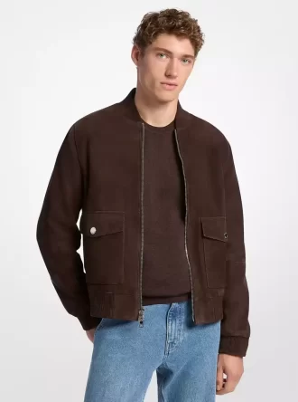 Chaqueta bomber de ante