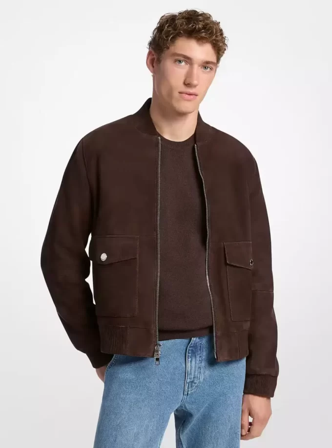 Chaqueta bomber de ante