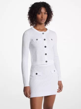 Chaqueta corta con logo jacquard