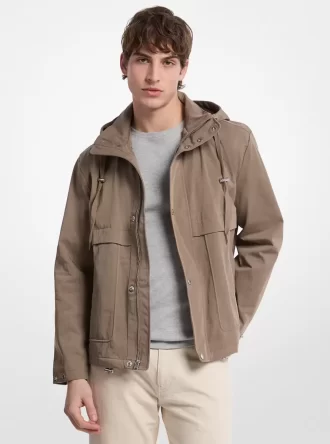 Chaqueta cortavientos de sarga de nailon