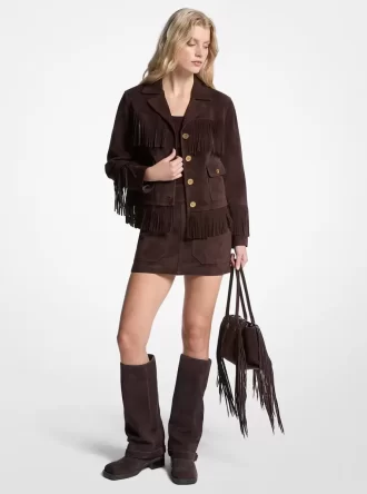 Chaqueta de ante con flecos Chaqueta de ante con flecos
