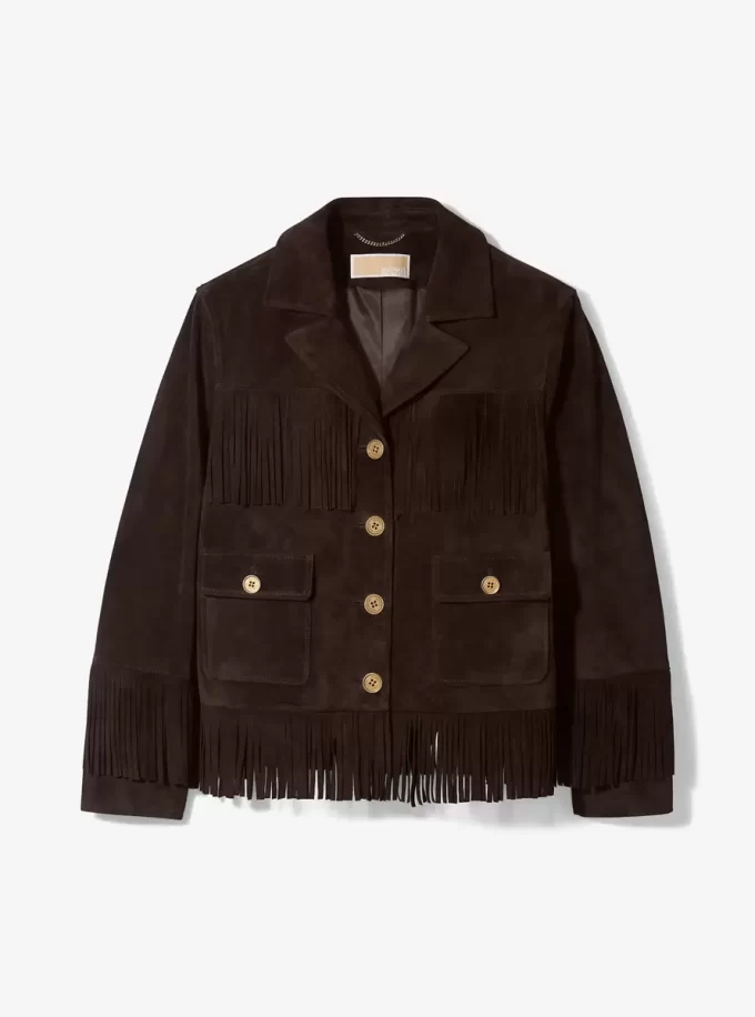 Chaqueta de ante con flecos Chaqueta de ante con flecos