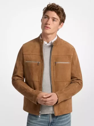 Chaqueta de ante de carreras