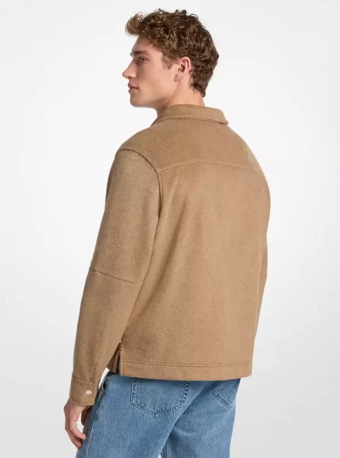 Chaqueta de franela de punto doble