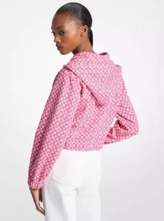 Chaqueta de mezcla de algodón con logo gráfico
