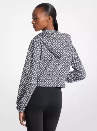 Chaqueta de mezcla de algodón con logo gráfico