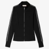 Chaqueta de nailon elástico con cinta con el logo Chaqueta de nailon elástico con cinta con el logo