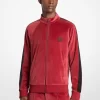 Chaqueta de terciopelo a rayas con cremallera Chaqueta de terciopelo a rayas con cremallera