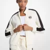 Chaqueta de terciopelo a rayas con cremallera