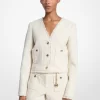 Chaqueta de tweed con pestañas