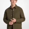 Chaqueta estilo camisa acolchada de algodón elástico Chaqueta estilo camisa acolchada de algodón elástico