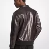 Chaqueta Harrington de cuero envejecido Chaqueta Harrington de cuero envejecido