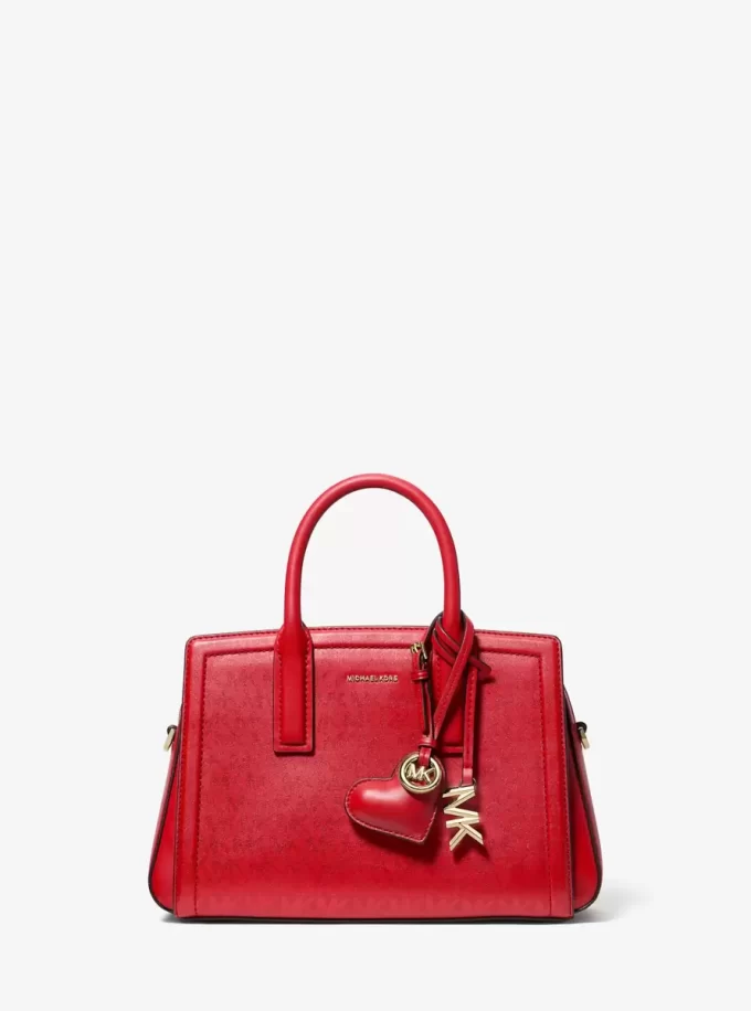 Charm para bolso de cuero con forma de corazón hinchado