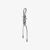 Colgante para bolso de cordón trenzado plateado y metálico Colgante para bolso de cordón trenzado plateado y metálico