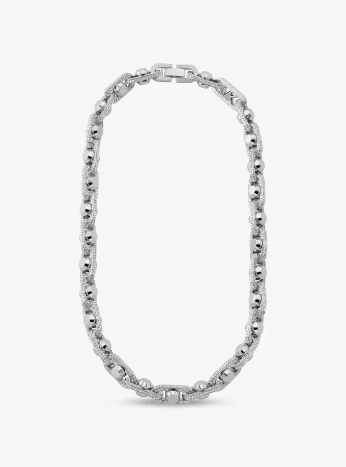 Collar Astor Link extragrande de latón chapado en metales preciosos con pavé Collar Astor Link extragrande de latón chapado en metales preciosos con pavé