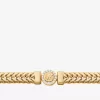 Collar con cadena de cola de zorra y logo pavé Collar con cadena de cola de zorra y logo pavé
