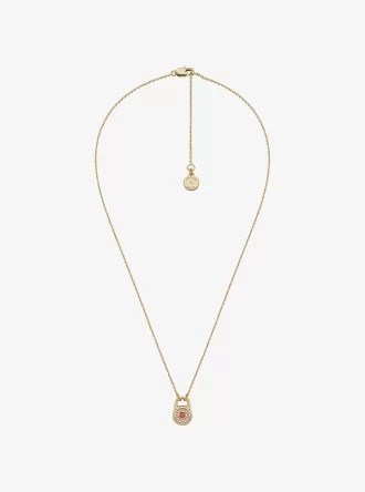 Collar con candado pavé
