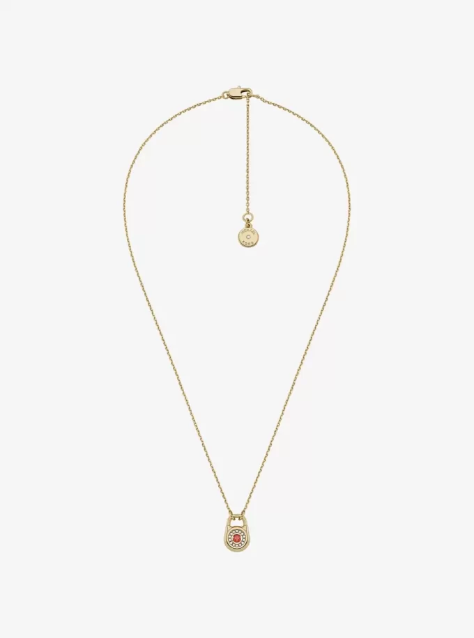 Collar con candado pavé Collar con candado pavé